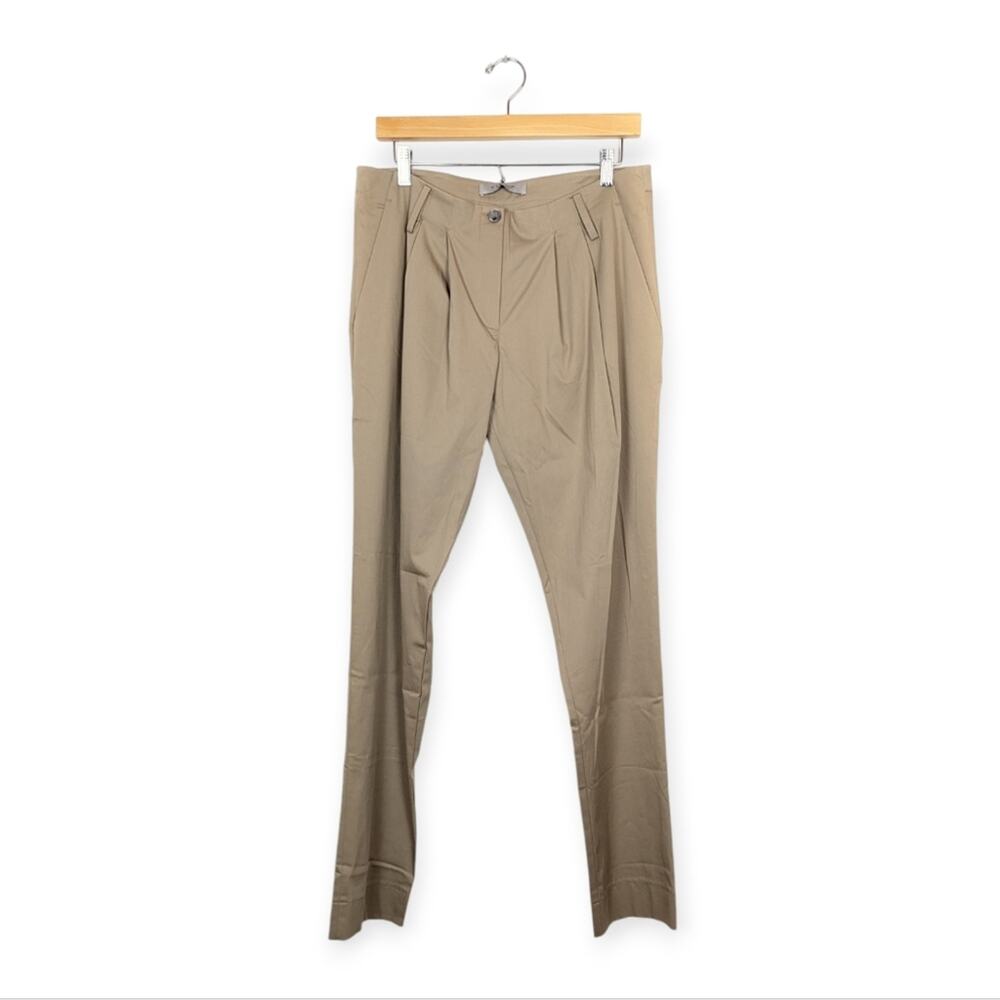 NWT D. Exterior Khaki Straight Leg Italian Trouser Pants Size 46